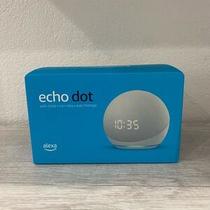 Amazon Echo Dot (4th gen) with Clock Smart Speaker with Alexa